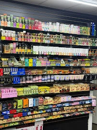 Smoke and vape shop interior with product displays
